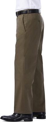 Men's Premium No Iron Khaki Classic Fit Expandable Waist Flat Front Pant (Regular and Big & Tall Sizes) - Image 2